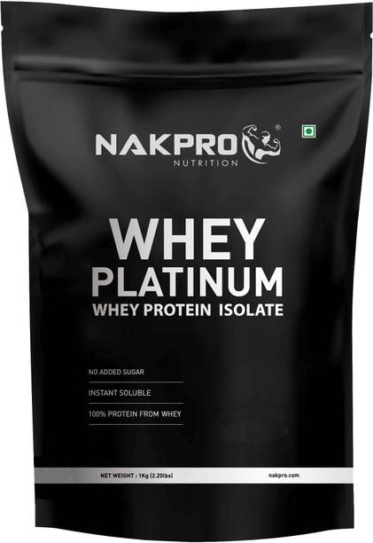 Nakpro PLATINUM 100% Whey Protein Isolate | Easy Mixing, Low Carbs (30 Servings) Whey Protein