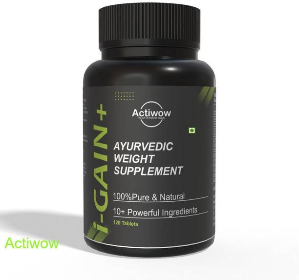 ACTIWOW i-Gain+ I Herbal Weight Gainer I Supports Safe Mass & Strength Gain Weight Gainers/Mass Gainers