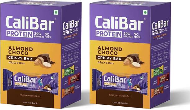CaliBar 20g Protein Bar - Almond Choco Crispy Bar (Pack of 12) Protein Bars