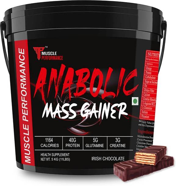 Muscle Performance Anabolic Mass Gainer With 40g Protein, Added Vitamins, Probiotics, Enzymes Weight Gainers/Mass Gainers