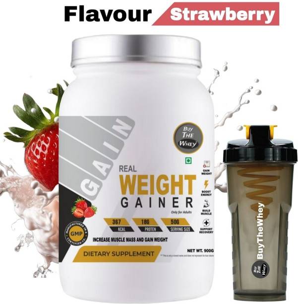 BUY THE WHEY Real Weight Gainer | Lab Tested | Pure Gainer | For Adults With Shaker - Weight Gainers/Mass Gainers