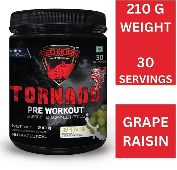 red horn Tornado Newly Launched Supplement Powder for Energy & Focus |30 servings Pre Workout