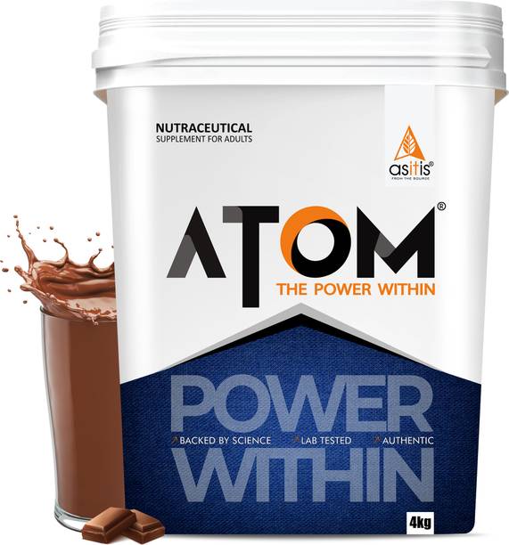 AS-IT-IS Nutrition ATOM Weight Gainer 4kg | 61.1g Carbs & 8.8g Proteins|Boosts Workout Weight Gainers/Mass Gainers