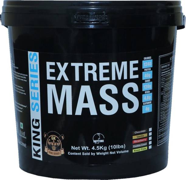 Gk King Series Extreme Mass Gainer For Bulk Gain (Kesar Pista 10lbs) Weight Gainers/Mass Gainers