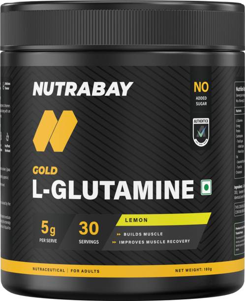 Nutrabay Gold L-Glutamine, Post Workout Amino Acid for Muscle Growth & Recovery BCAA