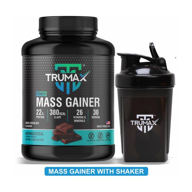 TRUMAX Power Mass Gainer 3.0kg with Shaker, Concentrate Protein Vitamins & Minerals Weight Gainers/Mass Gainers