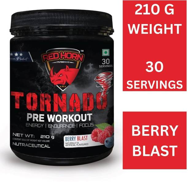 red horn Tornado Newly Launched Supplement Powder for Energy & Focus |30 servings Pre Workout