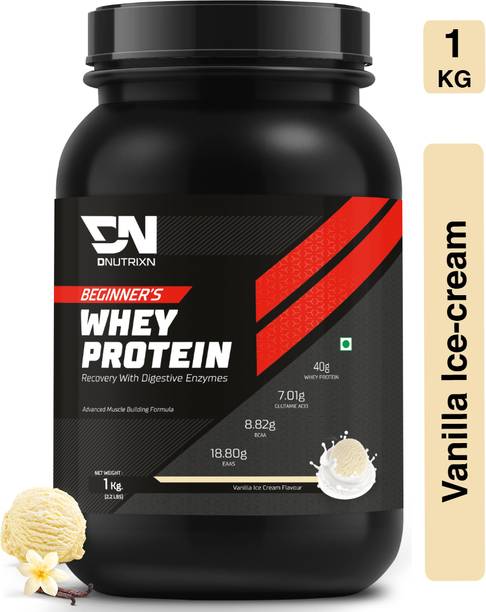 DNUTRIXN Beginner's High Whey Protein with Digestive Enzyme, Multivitamin Whey Protein