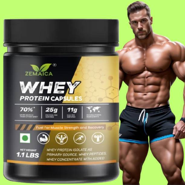 ZEMAICA Whey Protein Capsules Natural Muscle Recovery...
