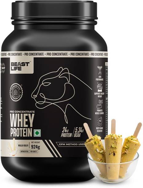 BeastLife 100% Whey Protein | 24g Protein, 5.3g BCAA | Ultrasorb Tech | High Absorption Whey Protein