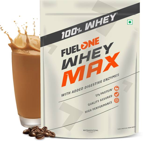 FUELONE Whey Protein Max, 27 g Protein, 5.96 g BCAAs & 4.7 g Glutamic Acid Whey Protein
