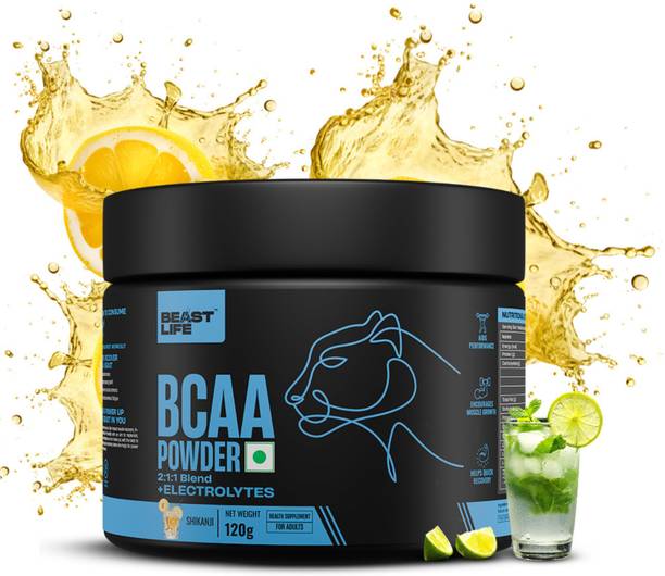 BeastLife High recovery BCAA | 5g BCAA in 2:1:1 Ratio + Electrolytes- Recovery & Endurance BCAA