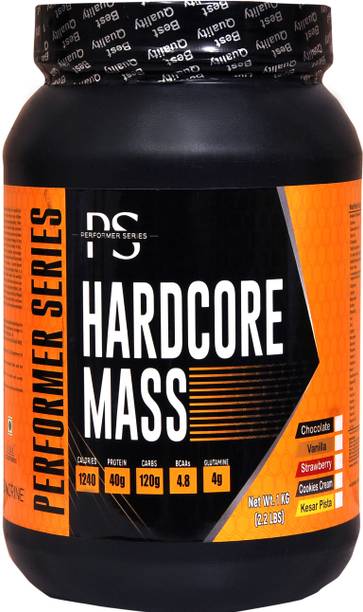 PERFORMER SERIES Hardcore Mass for Bulk Mass Gain (1kg /2.2lbs, Chocolate) Weight Gainers/Mass Gainers