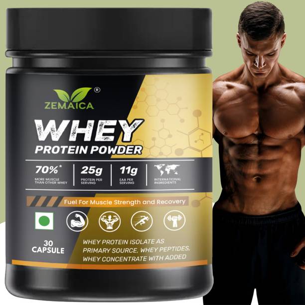 ZEMAICA Whey Protein Capsule Muscle Growth and Recovery...