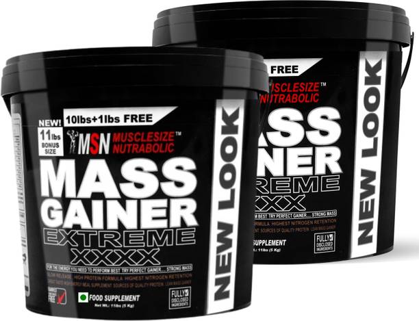 MUSCLE SIZE Extreme Mass Gainer High Protein Muscle gainer 22lbs Weight Gainers/Mass Gainers