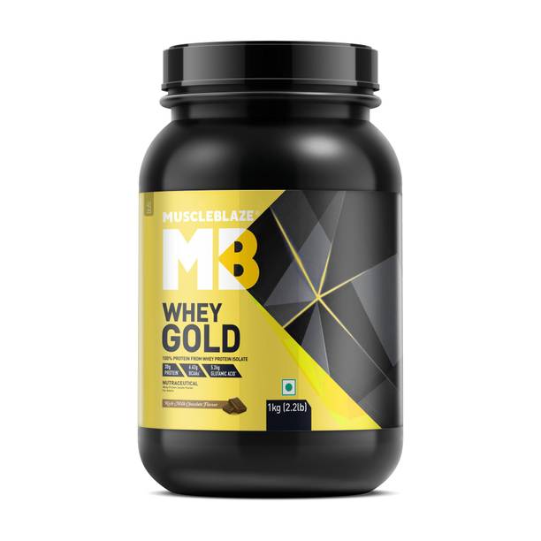 MUSCLEBLAZE Whey Gold, 100% Whey Protein Isolate, Labdoor USA Certified, 30g Isolate Whey Protein