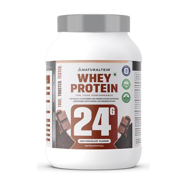 NATURALTEIN Natural Max Protein | No Added Sugar | Sweetened with Stevia | Whey Protein