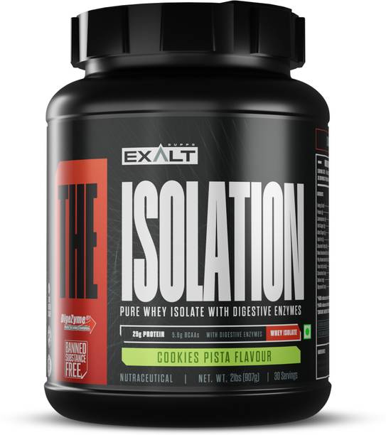 EXALT SUPPS The Isolation Whey Isolate with Digestive Enzymes 25g Protein Zero Added Sugar Whey Protein