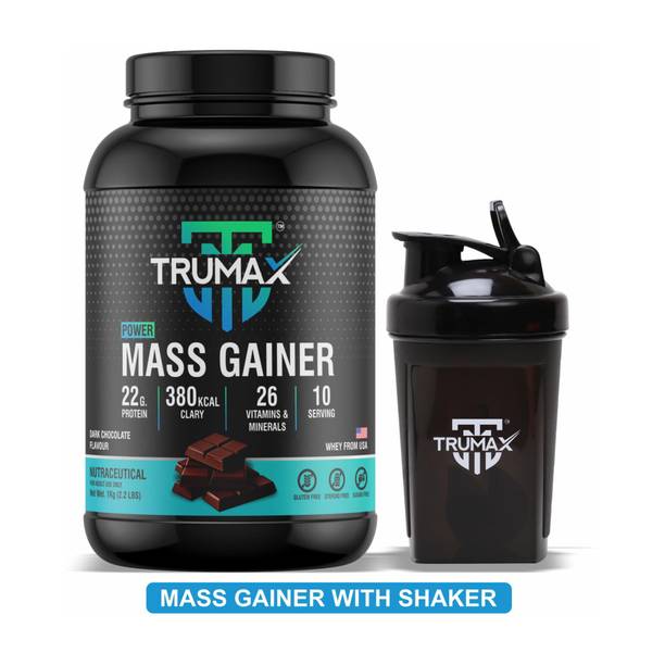 TRUMAX Power Mass Gainer 1.0kg with Shaker, Concentrate Protein Vitamins & Minerals Weight Gainers/Mass Gainers