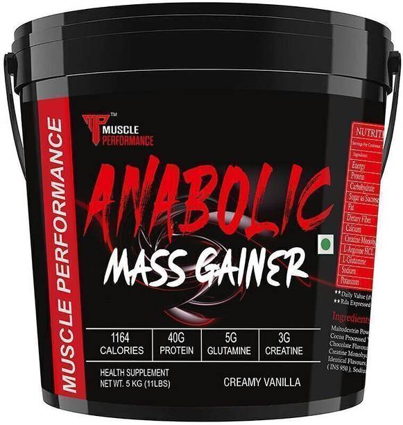 Muscle Performance Anabolic Mass Gainer With 40g Protein, Added Vitamins, Probiotics, Enzymes Weight Gainers/Mass Gainers