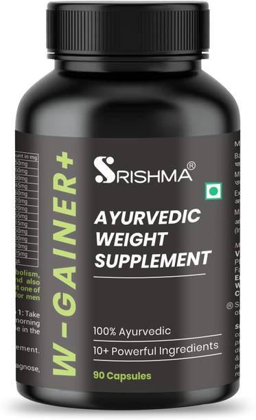 Srishma W-Gainer+ I New and improved formula I The Ultimate I 100% Ayurvedic Weight Gainers/Mass Gainers