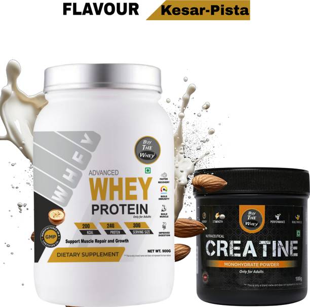 BUY THE WHEY Advance Whey Protein 100% Genuine Lab Tested For Adults With Creatine - Weight Gainers/Mass Gainers