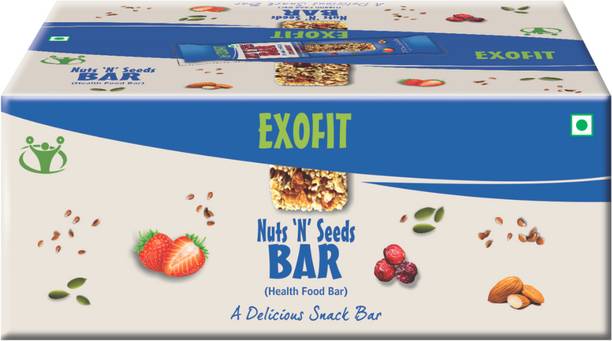 EXOFIT Nuts 'N' Seeds Bar ( Health Food Bar ) Nutrition Bars