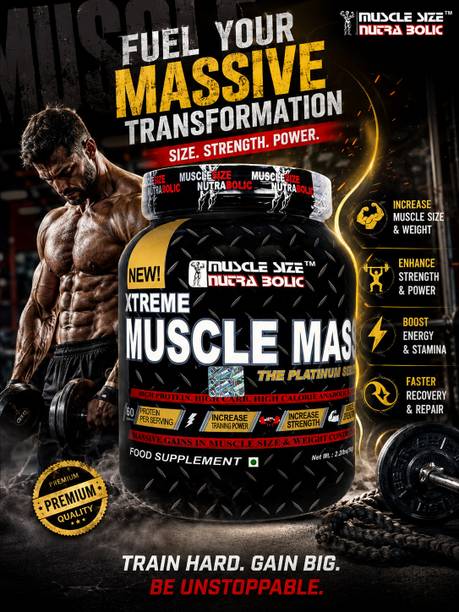 MUSCLE SIZE Xtreme Muscle Mass High Protein Weight Gain Supplement Weight Gainers/Mass Gainers