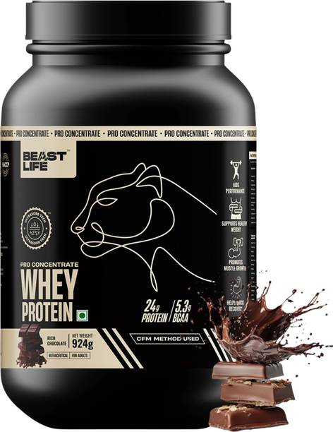 BeastLife 100% Whey Protein 24g Protein, 5.3g BCAA ...