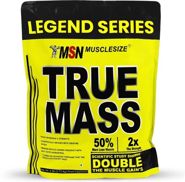 MUSCLE SIZE TRUE MASS PLATINUM SERIES MASS GAINER (6lbs) Strawberry Weight Gainers/Mass Gainers