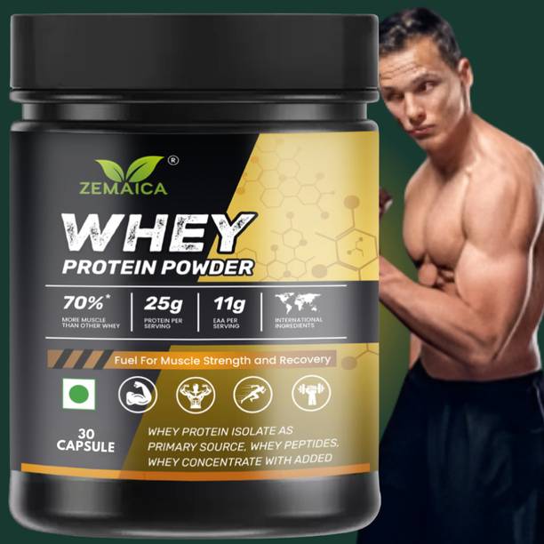 ZEMAICA Whey Protein Capsule High Protein Faster Muscle...