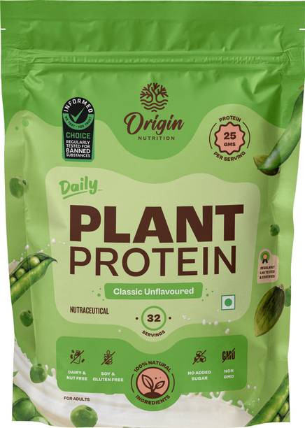Origin Nutrition NaturalProtein with 25g/Serving, Muscle Gain and Recovery ,Third-Party Certified Plant-Based Protein