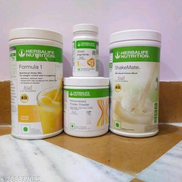 Herbalife Nutrition Formula-1 Mango Shake, Protein-200g, Afresh-Elaichi, With Shakmate Combo pack Protein Shake