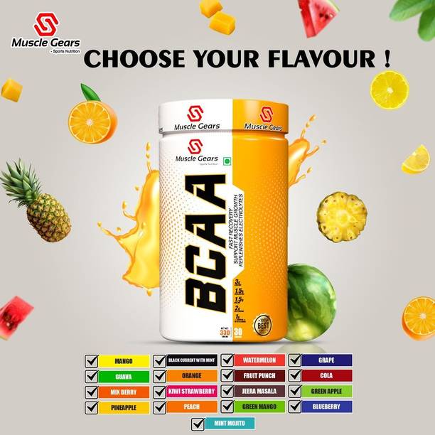 Muscle Gears BCAA performance Series (ISO Certified, Intra Working performance booster). BCAA