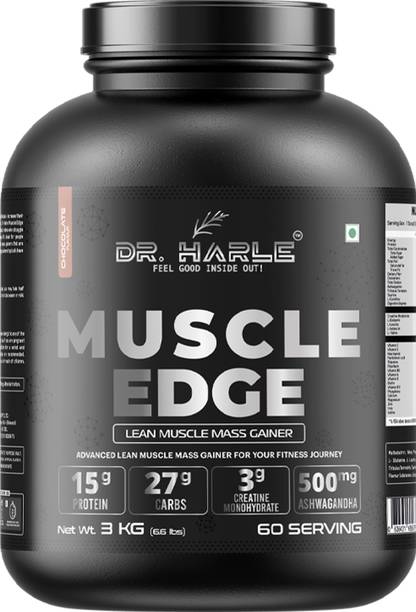 DR. HARLE Muscle Edge Lean | Men & Women | 15g Protein per Serving Weight Gainers/Mass Gainers