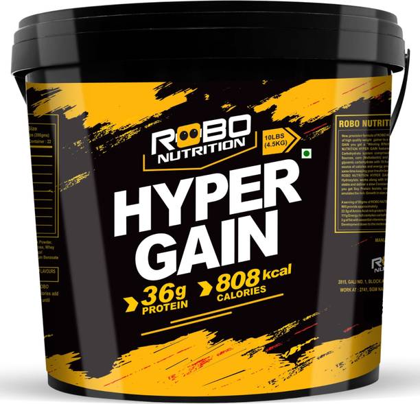MUSCLE SIZE HYPER MASS GAINER 36g PROTEIN, 808 CALORIES (11lbs,5kg) Weight Gainers/Mass Gainers