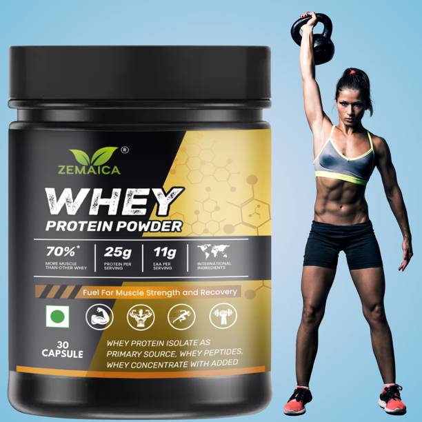 ZEMAICA Whey Protein Capsule Pure Weight Gainer Supplem...