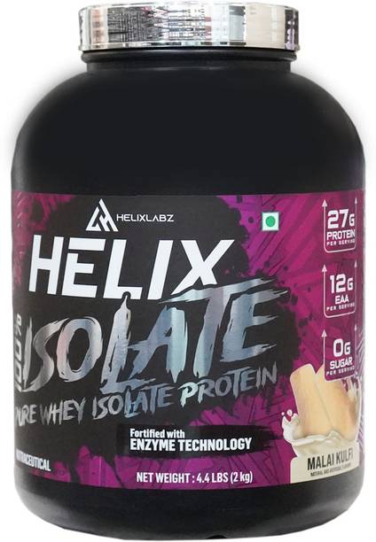 HELIXLABZ ISOLATE Pure 100% Whey Isolate Protein-(Malai Kulfi, 2KG) Pre Workout