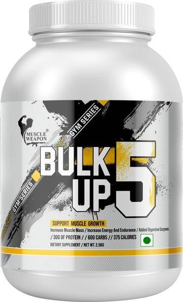 Muscle Weapon Bulk Up 5 Mass Gainer with Muscle Mass and Weight Gain Formula Weight Gainers/Mass Gainers