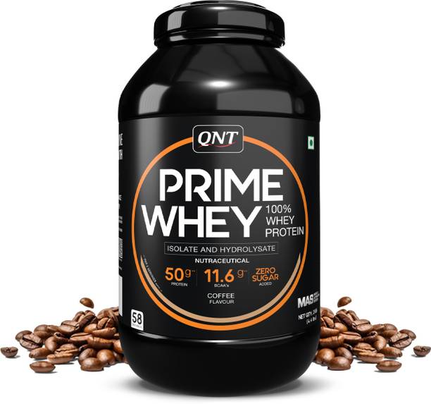 QNT Prime Whey, 100% Whey Protein with whey Isolate, 2kg, Coffee Whey Protein
