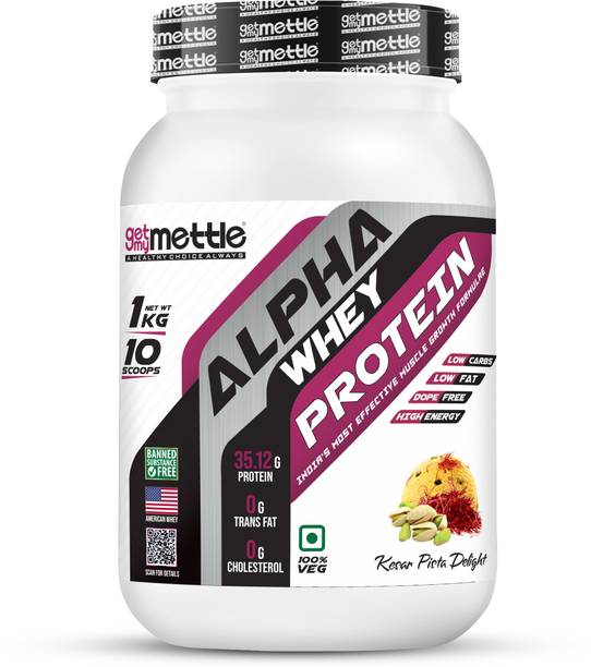 getmymettle Alpha Whey Protein|High Protein Whey for Muscle Building,35.06g Protein| Whey Protein