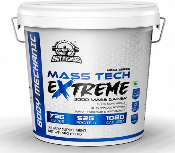 BODYMECHANIC Mass Tech Extreme 3000 Mass Gainer High Protein & Builds More Muscles Weight Gainers/Mass Gainers