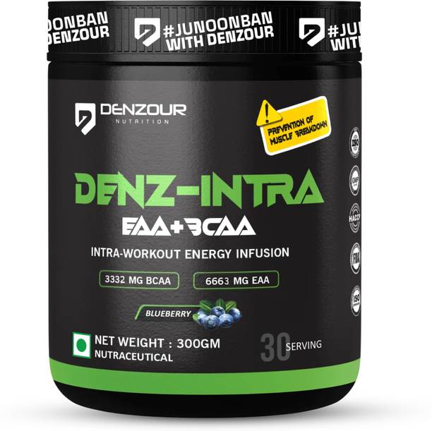 DENZOUR NUTRITION Denz Intra Workout Powder | 3332mg BCAA + 6663mg EAA | Energy & Recovery. BCAA