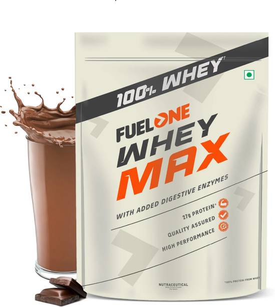 FUELONE Whey Max, Whey Protein Concentrate & Whey Protein Isolate, 27g Protein Whey Protein