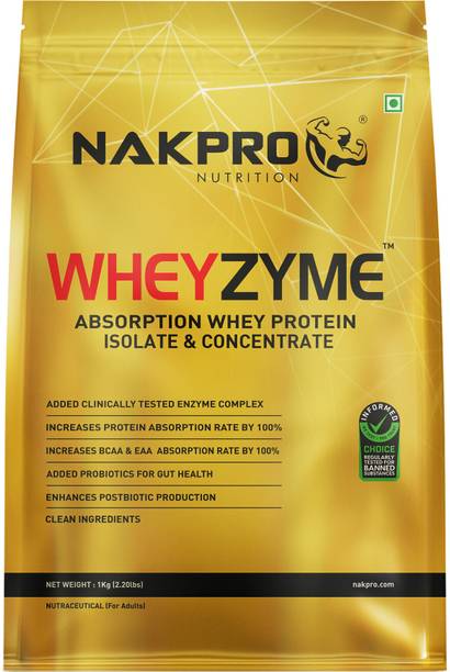 Nakpro WheyZyme Whey Protein Isolate & Concentrate | Informed Choice & Trustified | Whey Protein