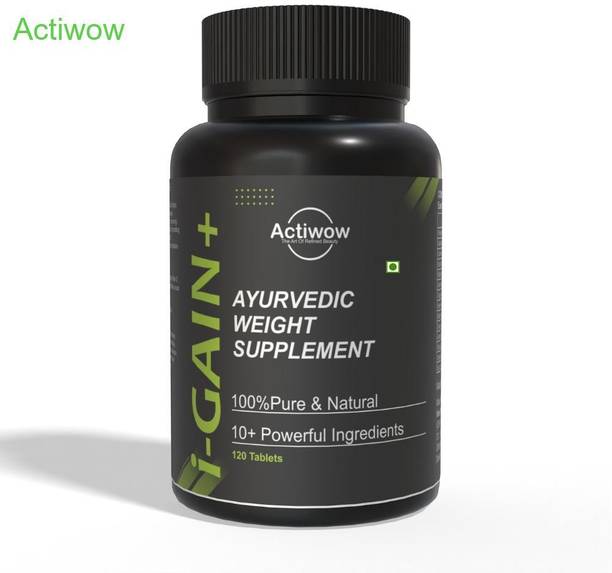 ACTIWOW i-Gain+ I 100% Herbal Formula I Accelerates Weight Gain & Strength Weight Gainers/Mass Gainers