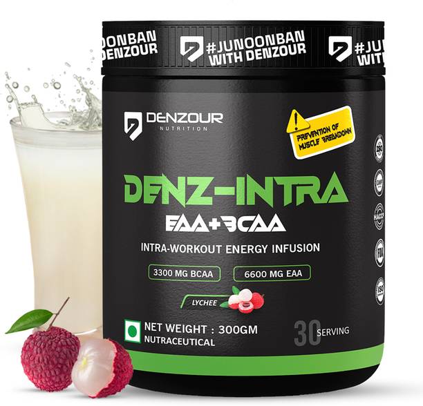 DENZOUR NUTRITION Denz- Intra Workout Powder Energy Infusion Formula with 3300mg BCAA, 6600mg EAA BCAA