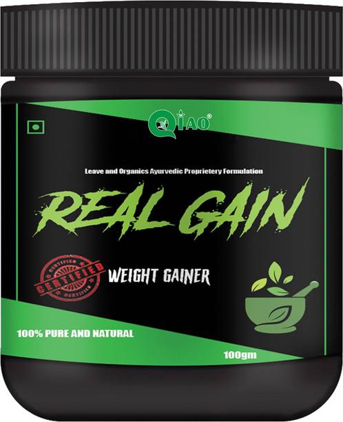 Qiao Real Gain_ Weight Gain Powder, Weight Gainer, Builds Energy Whey Protein Powder Weight Gainers/Mass Gainers