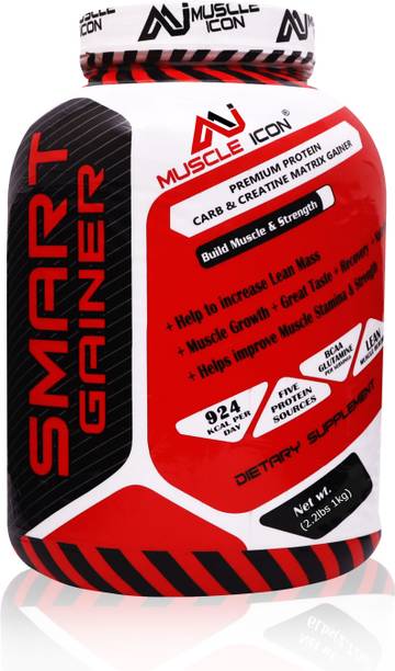 MUSCLE ICON SMART GAINER CARB & CREATINE MATRIX MUSCLE GAINER LEAN MASS (2.2lbs) Weight Gainers/Mass Gainers