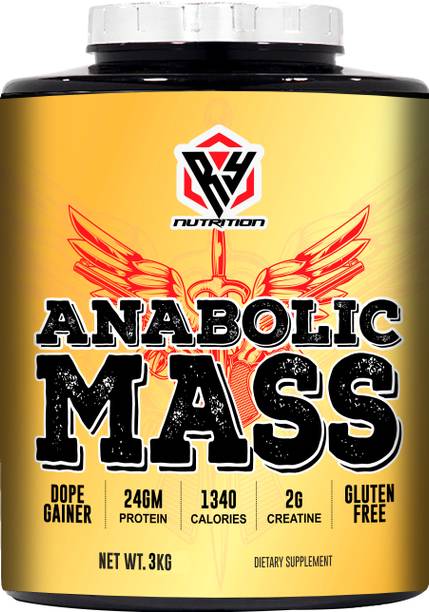 RY Nutrition Anabolic Mass Gainer For Bulk Mass Calories 1340 (Kesar Kulfi 6.6Lbs) Weight Gainers/Mass Gainers